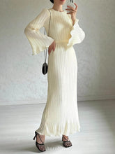 Pleated Bell Cuffs Bell Cuffs Maxi Dress